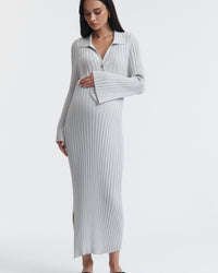 Luxury Maternity Dress (Stone Grey) 5