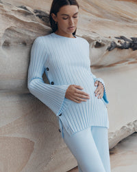 Luxury Maternity Top (Ice Blue) 1