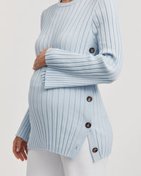 Luxury Maternity Top (Ice Blue) 2