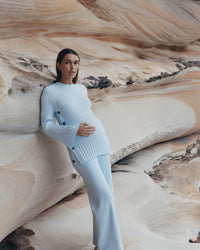 Luxury Maternity Top (Ice Blue) 3