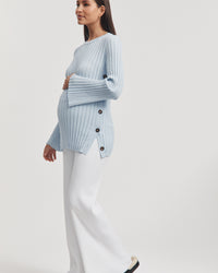 Luxury Maternity Top (Ice Blue) 4