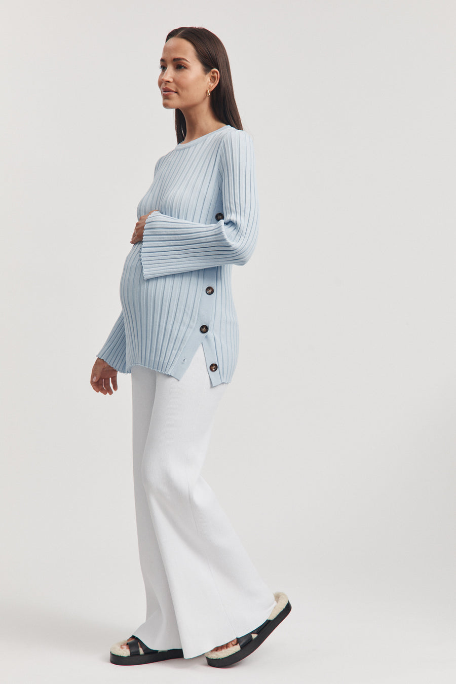 Luxury Maternity Top (Ice Blue) 4