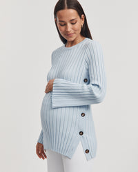 Luxury Maternity Top (Ice Blue) 6