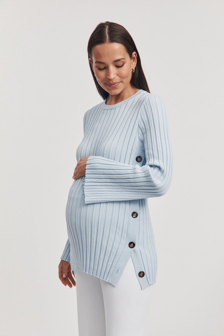 Luxury Maternity Top (Ice Blue) 6