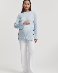 Luxury Maternity Top (Ice Blue) 9