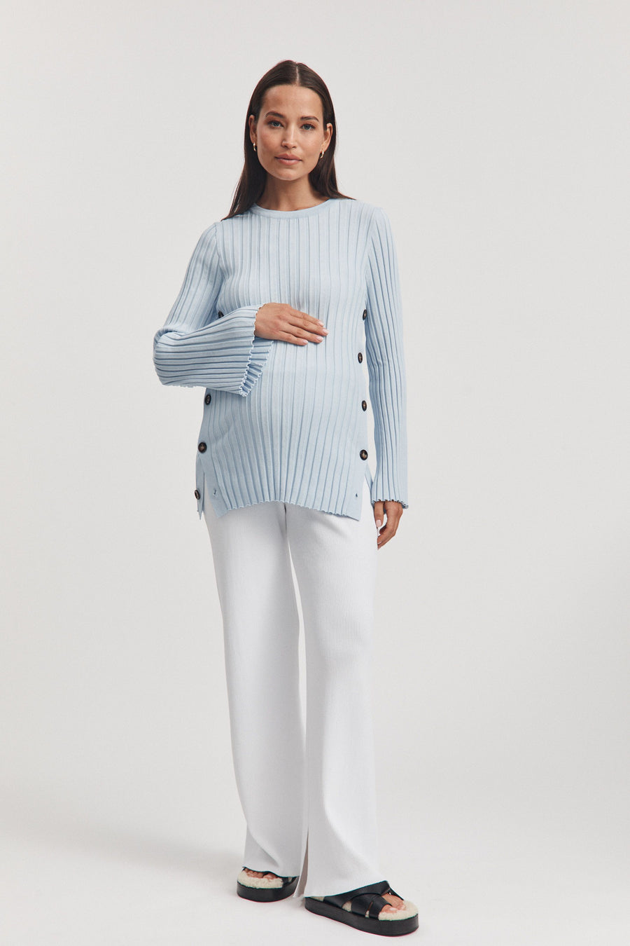 Luxury Maternity Top (Ice Blue) 9