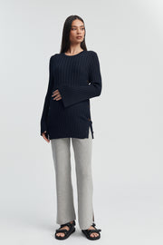 Luxury Maternity Top (Navy) 5