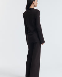 Luxury Maternity Work Top (Chocolate) 9