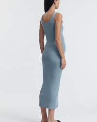 Maternity Baby Shower Knit Midi Dress (Pacific Blue) 7