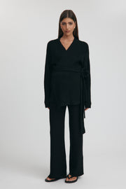 Maternity Belted Cardigan (Black) 4
