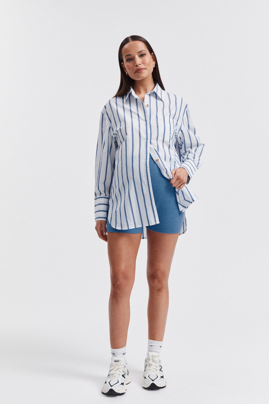 Maternity Blue Stripe Shirt 2