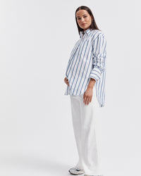 Maternity Blue Stripe Shirt 8