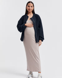 Maternity Bomber Jacket (Navy) 12