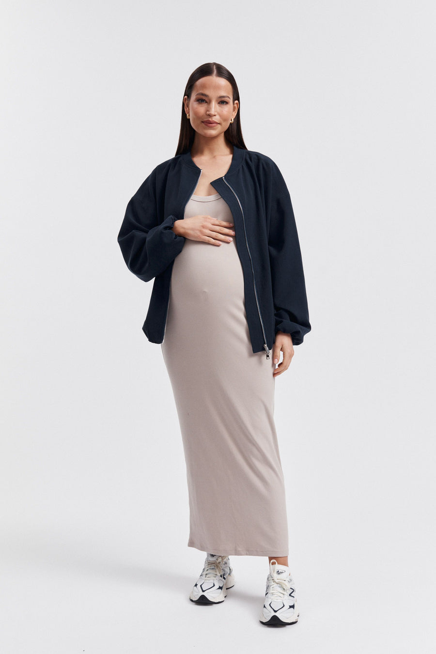 Maternity Bomber Jacket (Navy) 12