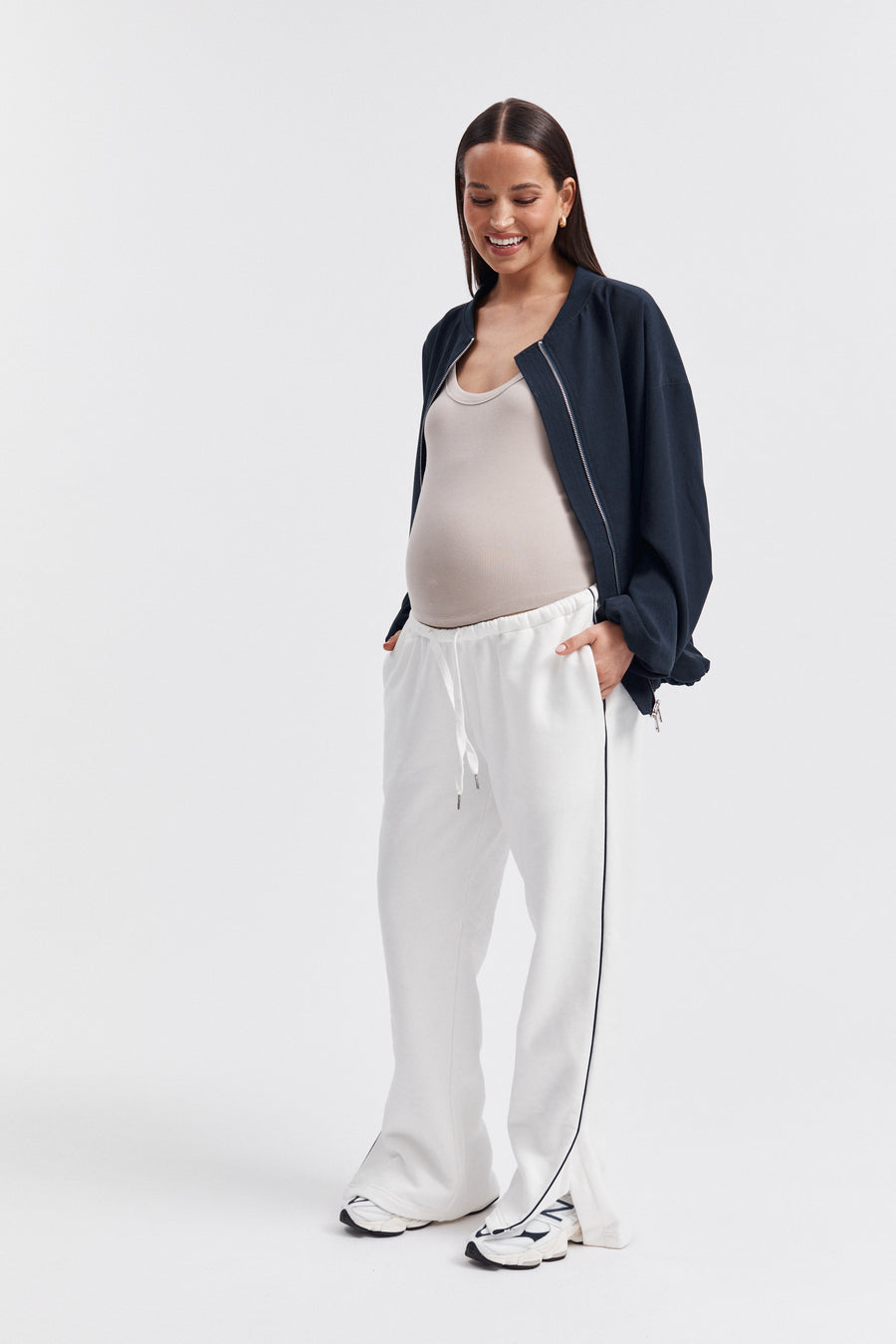 Maternity Bomber Jacket (Navy) 3