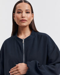 Maternity Bomber Jacket (Navy) 5