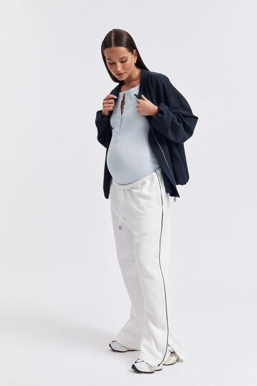 Maternity Bomber Jacket (Navy) 6