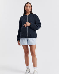 Maternity Bomber Jacket (Navy) 7