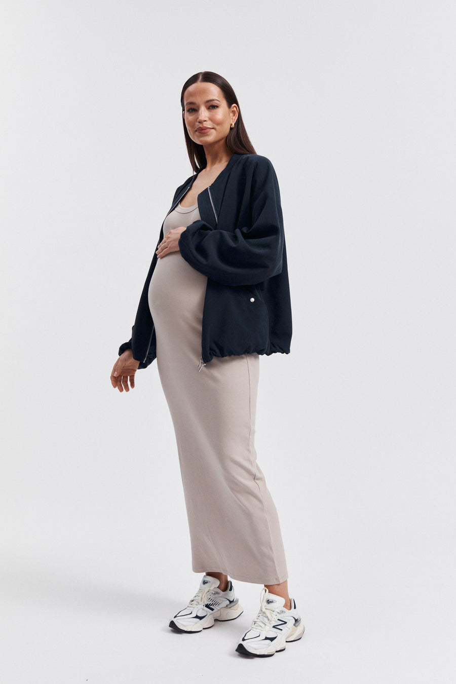 Maternity Bomber Jacket (Navy) 8