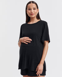 Maternity Boyfriend SS Tee (Black) 1