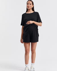 Maternity Boyfriend SS Tee (Black) 5