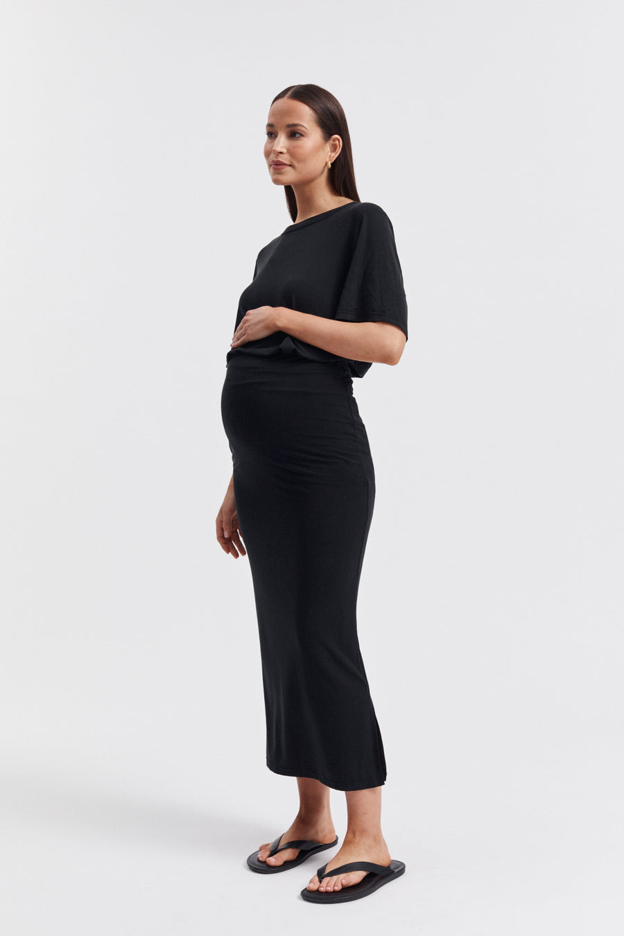 Maternity Boyfriend SS Tee (Black) 7