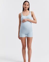 Maternity Boyleg Onepiece (Pale Blue) 3