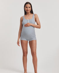 Maternity Boyleg Onepiece (Stripe) 4