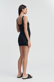 Maternity Boyleg Walk/Swim Romper (Black) 7