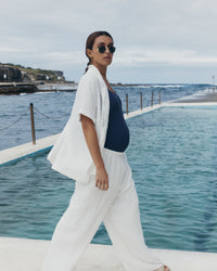 Maternity Boyleg Walk/Swim Romper (Navy) 10