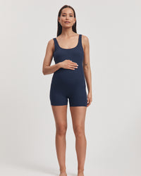 Maternity Boyleg Walk/Swim Romper (Navy) 2