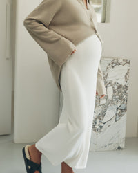 Maternity Cotton Knit Skirt (Off White) 2