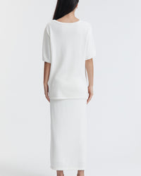 Maternity Cotton Knit Skirt (Off White) 9