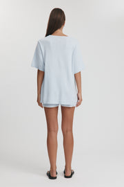 Maternity Cotton Knit Tee (Powder Blue) 11