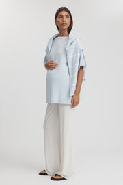 Maternity Cotton Knit Tee (Powder Blue) 2