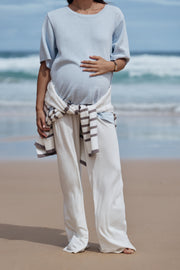 Maternity Cotton Knit Tee (Powder Blue) 5
