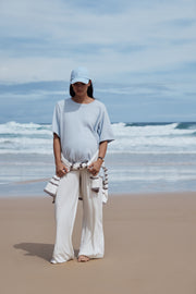 Maternity Cotton Knit Tee (Powder Blue) 7