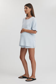 Maternity Cotton Knit Tee (Powder Blue) 8