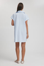Maternity Cotton Poplin Mini Dress (Ice Blue) 10