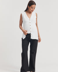 Maternity Cotton Poplin Pant (Black) 2