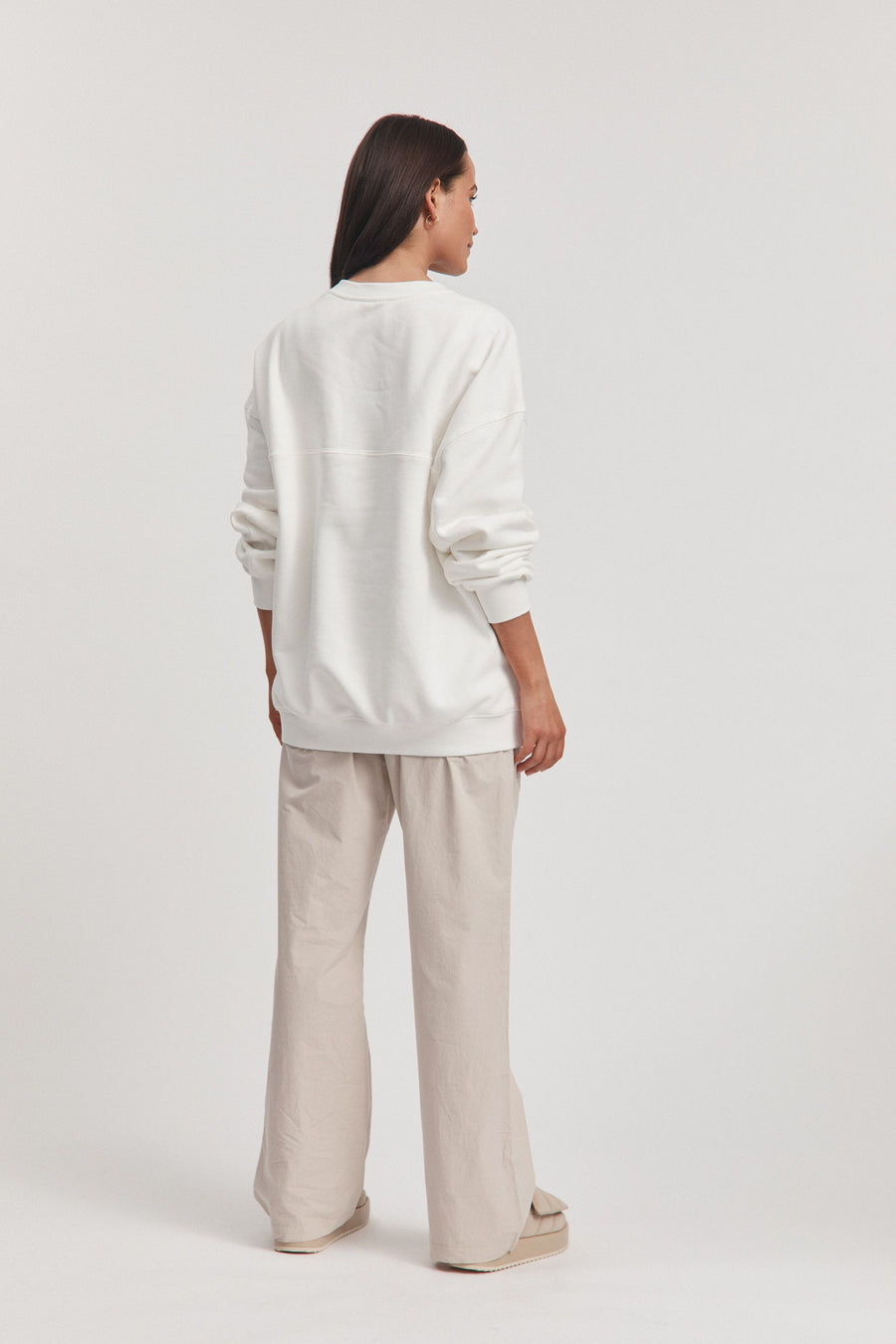 Maternity Cotton Poplin Pant (Stone) 8