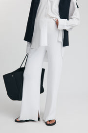 Maternity Cotton Poplin Shirt (White) 10