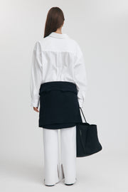 Maternity Cotton Poplin Shirt (White) 18