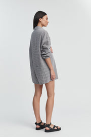 Maternity Cotton Romper (Gingham) 10