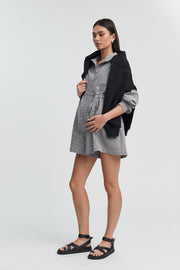 Maternity Cotton Romper (Gingham) 12