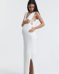 Maternity Cotton V Neck Knit Dress10