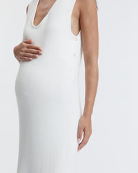 Maternity Cotton V Neck Knit Dress7