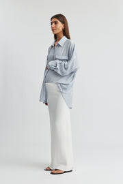 Maternity Crepe Knit Maxi Skirt (Cream) 4