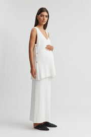 Maternity Crepe Knit Maxi Skirt (Cream) 5