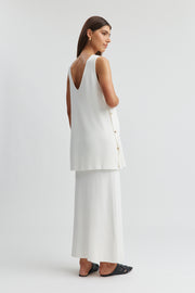 Maternity Crepe Knit Maxi Skirt (Cream) 7